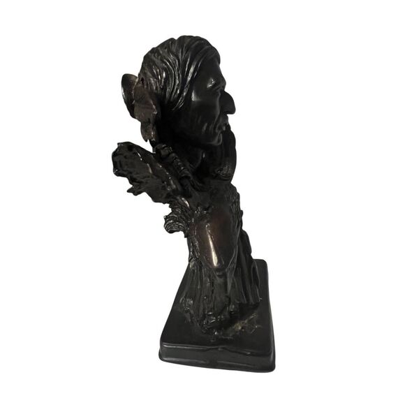 Remington Native American Reproduction Sculpture Brave/eagle - Picture 4 of 9